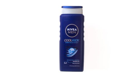 Lviv, Ukraine - May 1, 2024: Nivea Men CoolKick 3in1 shower gel clipart