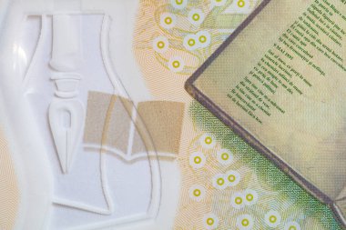 Yakın plan 200 Romen Lei banknotu 