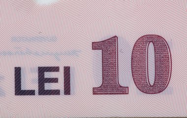 Tasarım amaçlı 10 Romen lei banknotunun kapanışı