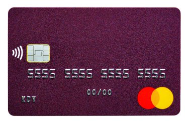 Kyiv, Ukrayna - 20 Nisan 2024: Tasarım amaçlı MasterCard Debit kart kapanışı