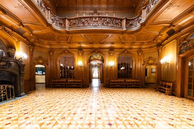 Lviv, Ukrayna - 22 Ağustos 2024: Lviv Bilim Adamları Evi (eski soylu kumarhane))