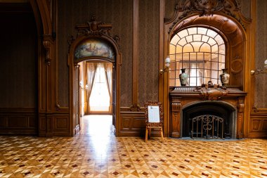 Lviv, Ukraine - August 22, 2024: Interior of Lviv House of Scientists (former noble casino) clipart