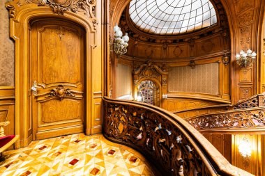 Lviv, Ukrayna - 22 Ağustos 2024: Lviv Bilim Adamları Evi (eski soylu kumarhane))