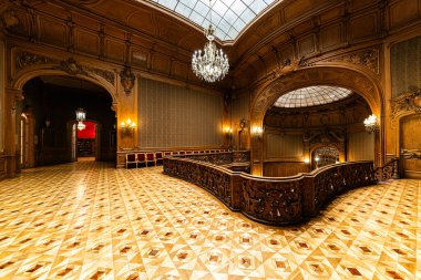 Lviv, Ukrayna - 22 Ağustos 2024: Lviv Bilim Adamları Evi (eski soylu kumarhane))