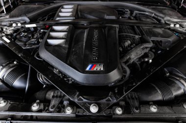 Lviv, Ukrayna - 25 Ağustos 2024: BMW M4 Yarışma Aracı