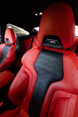 Lviv, Ukrayna - 25 Ağustos 2024: BMW M4 Yarışma Aracı