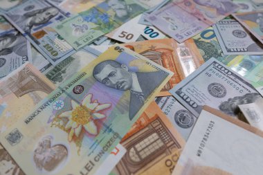 ABD Doları, Avro ve Romen lei tasarım amaçlı fon notları