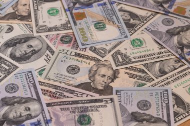 Tasarım amacı için farklı Amerikan doları banknotları