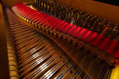 Lviv, Ukrayna - 29 Eylül 2024: Steinway and Sons siyah piyanonun logosu