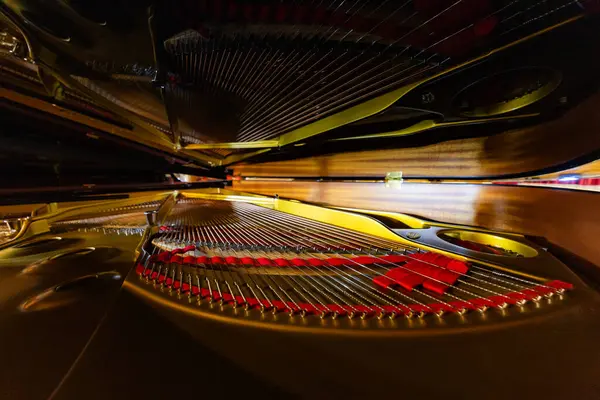 stock image Lviv, Ukraine - September 29, 2024: Steinway and Sons logo on black pianoforte