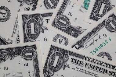 Tasarım amacı için 1 dolarlık banknotlar