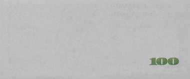 100 dolarlık banknot. Tasarım amacı için beyaz arkaplanda elementler