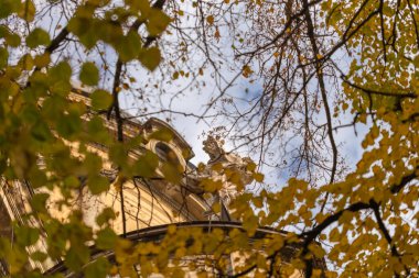 Sonbahar yaprakları boyunca Lviv 'i izle