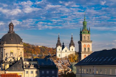Lviv şehrinde panoramik görünüm