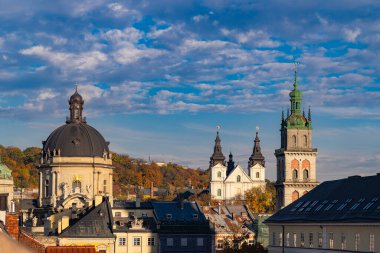 Lviv şehrinde panoramik görünüm