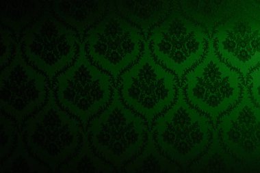 Tasarım amacı için dokulu yeşil Viktorya mahsulü tekstil duvarının yakınlaştırılması