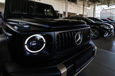 Lviv, Ukrayna - 26 Kasım 2024: Mercedes-AMG G G 63 V8 biturbo araba