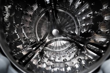 Bir çamaşır makinesi davulunun içinde, tasarım amacı için arkaplan