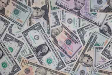 Tasarım amacı için farklı Amerikan doları banknotları
