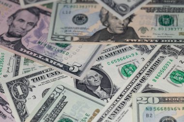 Tasarım amacı için farklı Amerikan doları banknotları