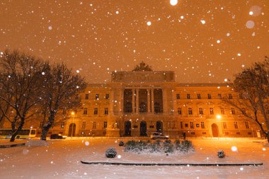 Lviv, Ukrayna - 12 Ocak 2025: Ivan Franko Ulusal Lviv Üniversitesi