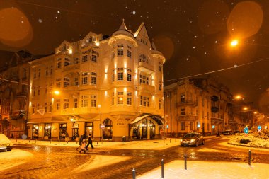 LVIV, UKRAINE - 12 Ocak 2025: Lviv 'deki Atlas Deluxe Oteli