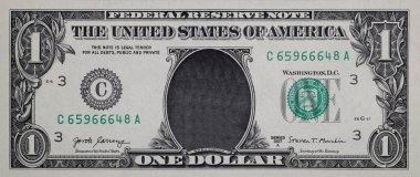 ABD 1 dolarlık sınır tasarım amacıyla boş orta alan