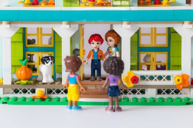 Lviv, Ukrayna - 10 Şubat 2025: LEGO Dost