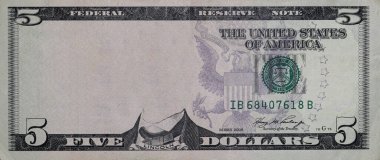 Tasarım amacıyla boş orta alana sahip 5 dolarlık sınır