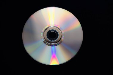 Küçük Disk tasarım amacı için siyah arkaplanda izole edildi