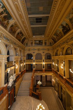 Lviv, Ukrayna - 5 Mart 2025: Lviv Ulusal Opera İçişleri