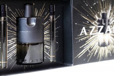 Lviv, Ukrayna - 8 Nisan 2025: Azzaro En Çok Aranan Eau de Tuvalet Hediye Kutusu