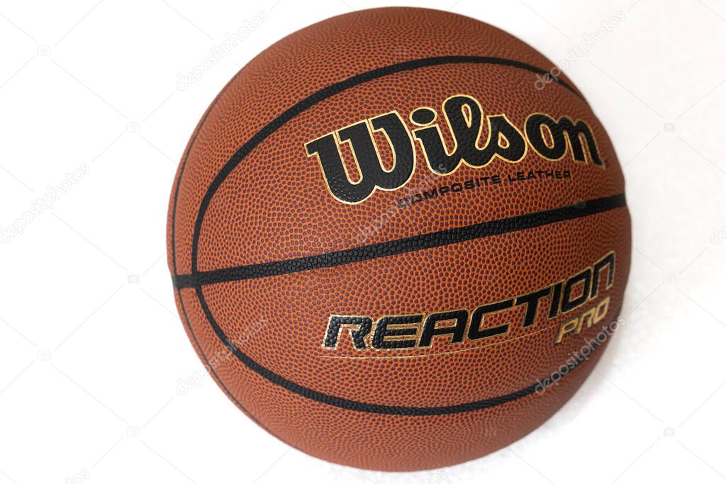 Lviv, Ukraine - April 8, 2025: Wilson Reaction PRO basketball