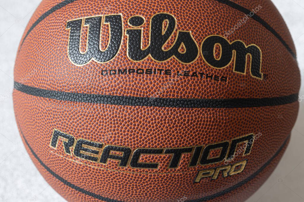 Lviv, Ukraine - April 8, 2025: Wilson Reaction PRO basketball