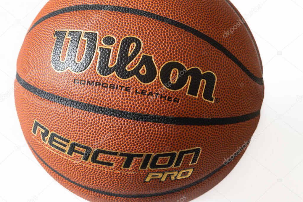 Lviv, Ukraine - April 8, 2025: Wilson Reaction PRO basketball