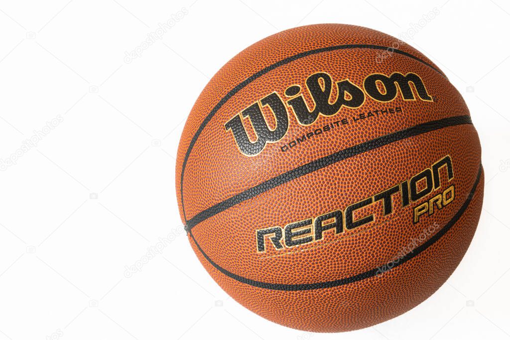 Lviv, Ukraine - April 8, 2025: Wilson Reaction PRO basketball