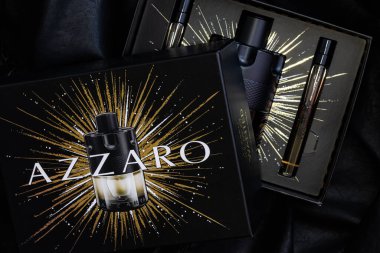 Lviv, Ukrayna - 8 Nisan 2025: Azzaro En Çok Aranan Eau de Tuvalet Hediye Kutusu