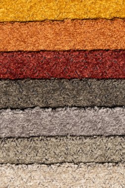 Tasarım amacı için renkli desenli tekstil örneklerinin yakınlaştırılması