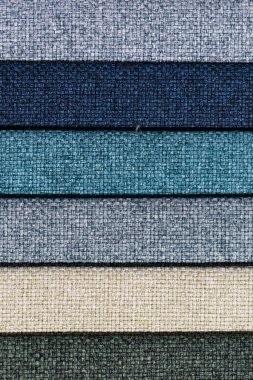 Tasarım amacı için renkli desenli tekstil örneklerinin yakınlaştırılması