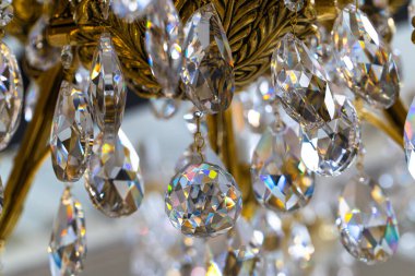 Tasarım amacı için kristal avizenin yakınlaştırılması