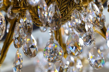 Tasarım amacı için kristal avizenin yakınlaştırılması