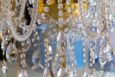 Tasarım amacı için kristal avizenin yakınlaştırılması