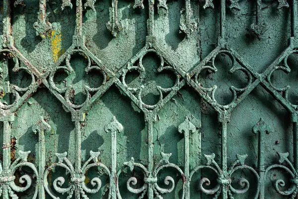 Antik paslı sahte çit dekorasyonu, tasarım amacı için klasik dekorasyon.