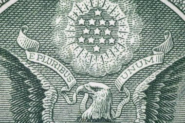 Tasarım amacı için 1 dolarlık banknotun arkasını kapat
