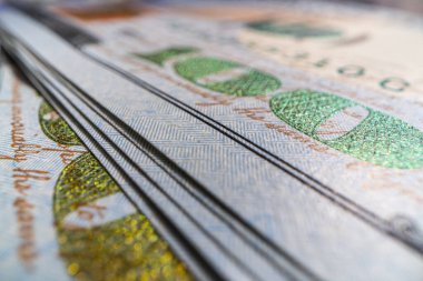 Tasarım amaçlı 100 dolarlık banknotlar.