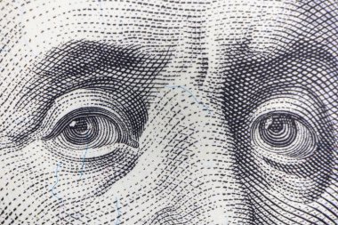 Benjamin Franklin 'in tasarım amaçlı 100 dolarlık banknottaki portresi