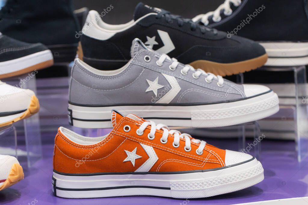 Lviv, Ukraine - May 29, 2025: All Stars Converse sneakers in store