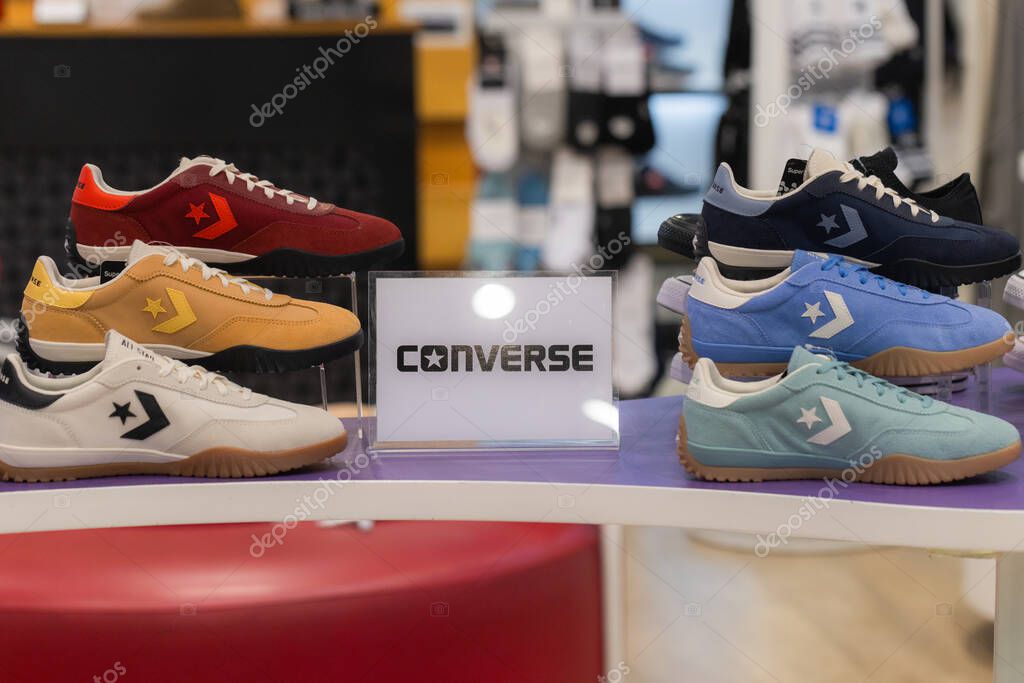 Lviv, Ukraine - May 29, 2025: All Stars Converse sneakers in store