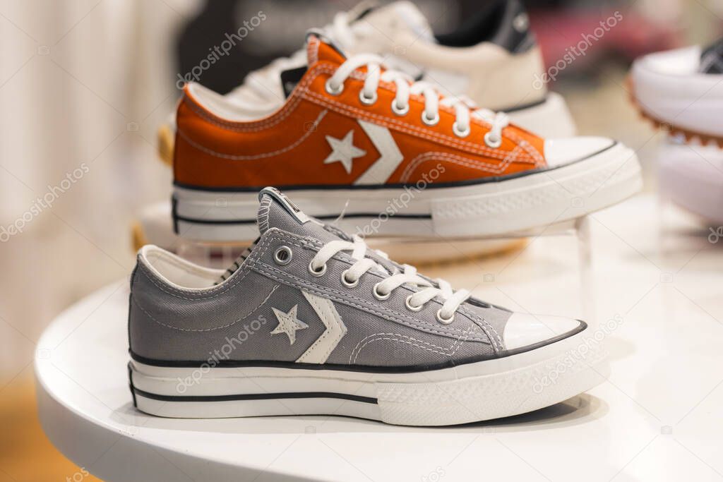 Lviv, Ukraine - May 29, 2025: All Stars Converse sneakers in store