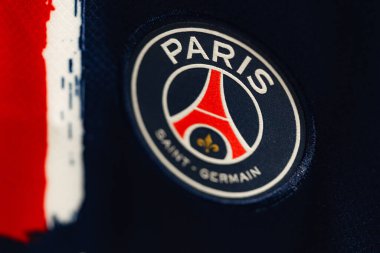 Lviv, Ukrayna - 29 Mayıs 2025: Nike Paris Saint-Germain tişörtü